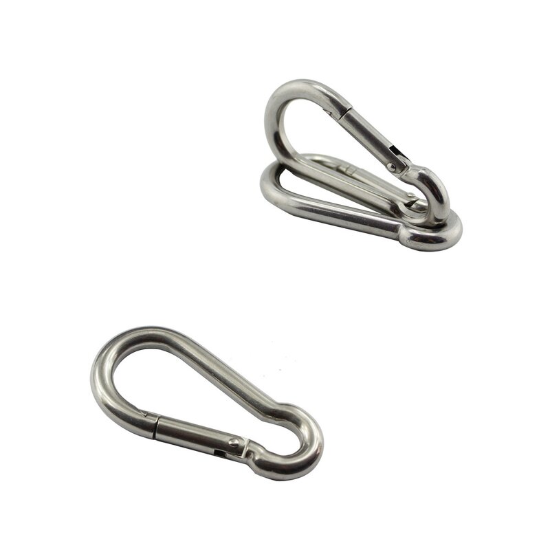 Carabiner Hook Factory - OEM 8x80mm Stainless Steel 316 Swivel Snap Hook