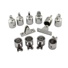 Deck Hinge Set Manufacturer - OEM 3 Bow Stainless Steel 316 Marine Bimini Top Fitting