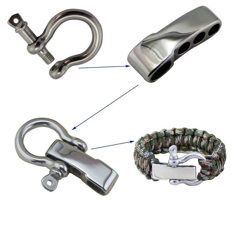 D Ring Shackles Manufacturer - OEM Outdoor Hardware Stainless Steel Clasps for Bracelets