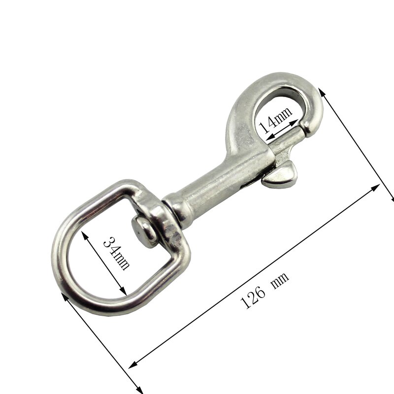 Carabiner Leash Hook Factory - OEM Stainless Steel Oval Ring Swivel Snap Hook