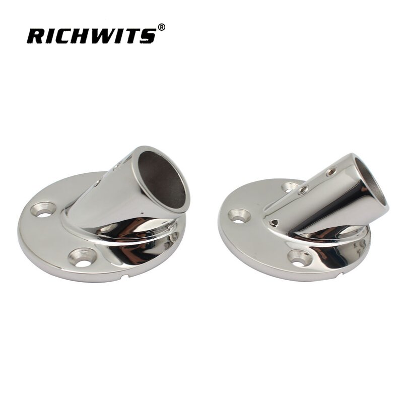 Deck Hardware Flange Factory - OEM Factory Direct Supply Stainless Steel 45 Degree Round