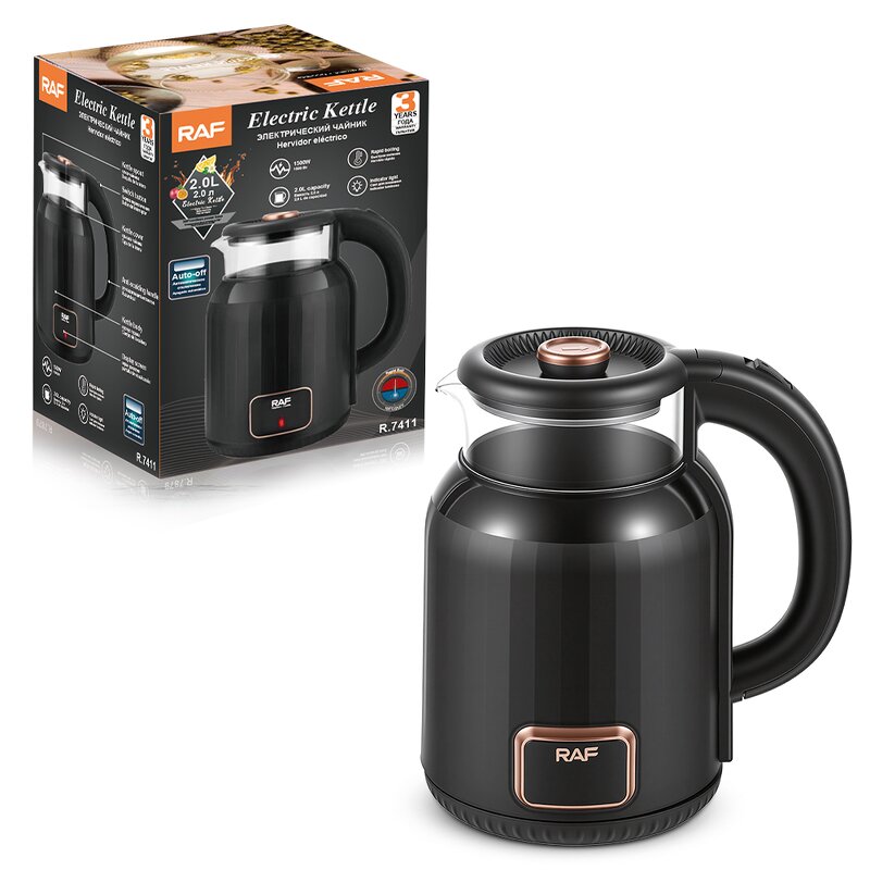 Electric Kettle Factory - OEM Custom Black Stainless Steel Fast Boil