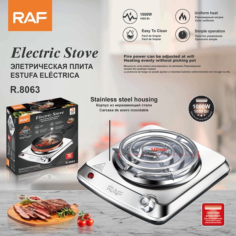 Electric Stove Factory - OEM Custom Portable 1000w Stainless Steel