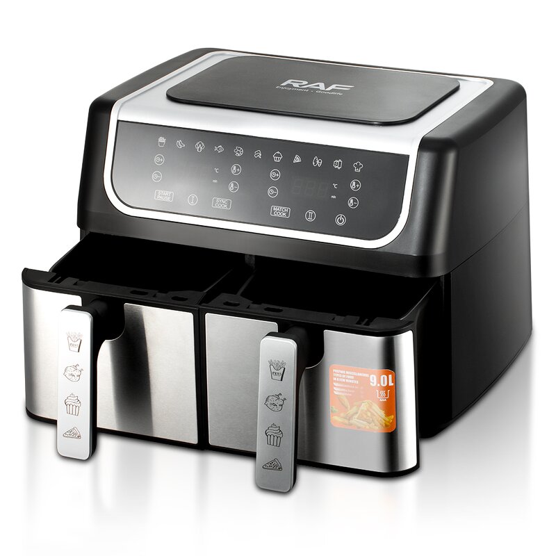 Air Fryer Factory - OEM Custom Large LED Display Dual Fryer