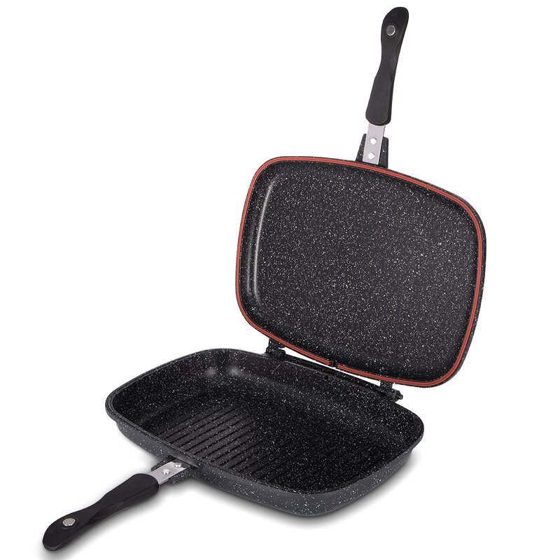 Baking Trays Factory - OEM Custom Non-stick Double Pan BBQ Grill Pan