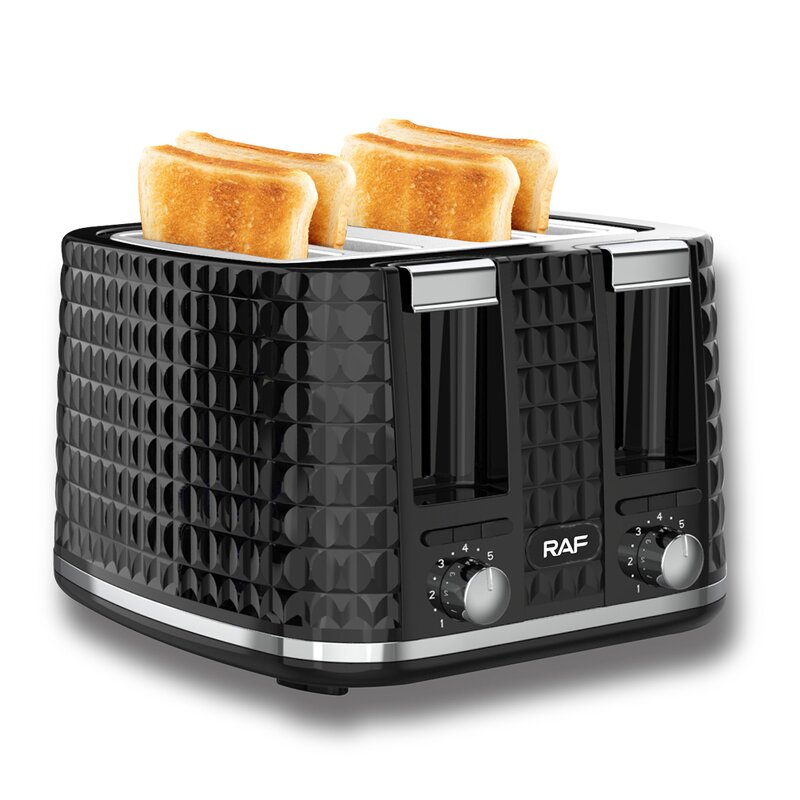 Bread Toaster Manufacturer - OEM Custom Black 4 Slice Sandwich Maker