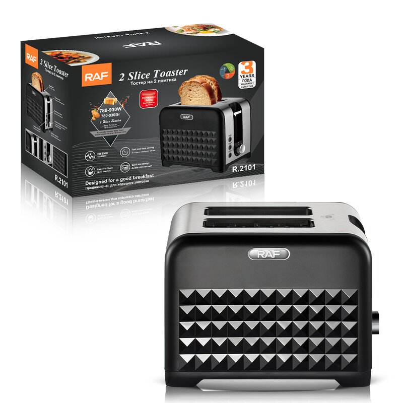 Toaster Manufacturer - OEM Custom Black 2 Slice Auto Shut Off