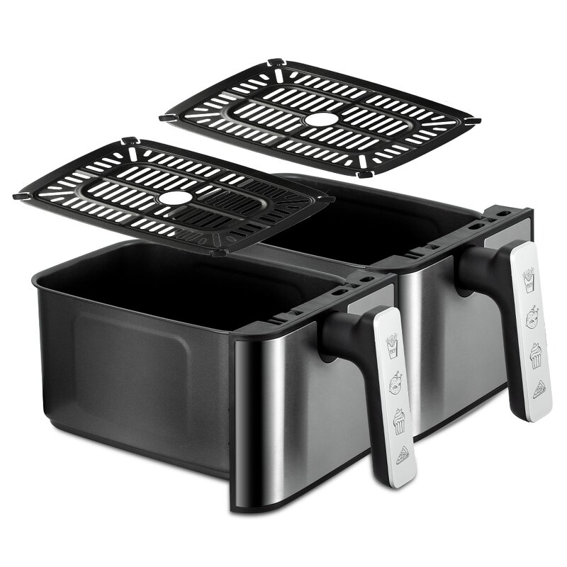 Air Fryer Factory - OEM Custom Large LED Display Dual Fryer