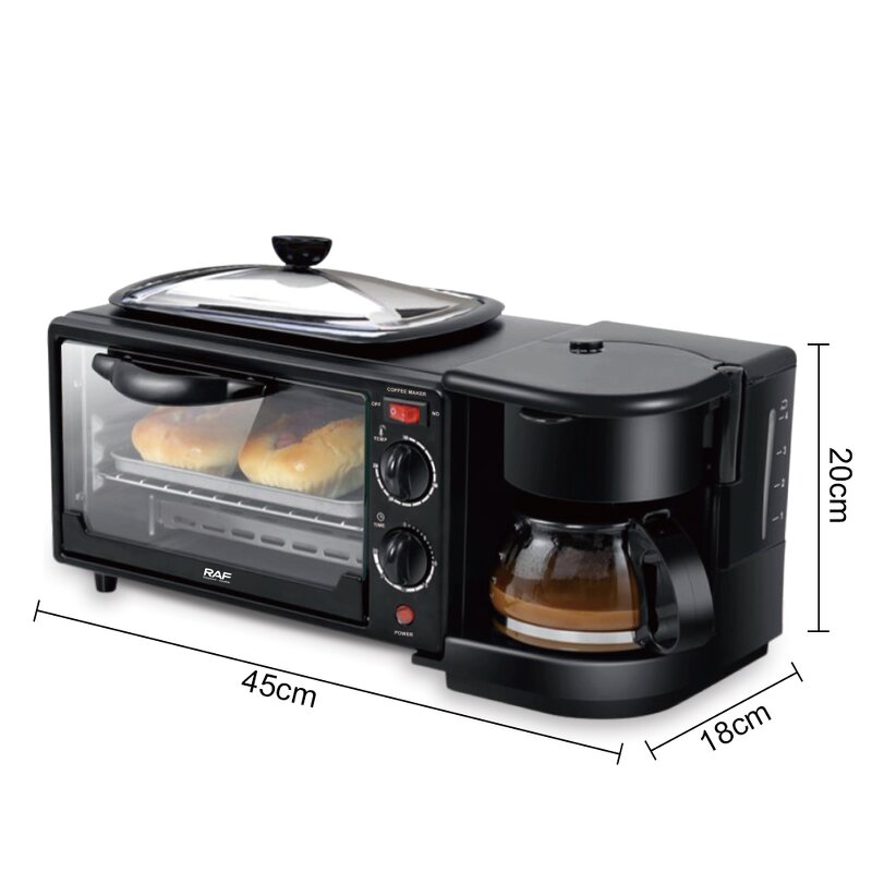 Breakfast Machine Manufacturer - OEM Custom 3-in-1 with Coffee Pot Toaster