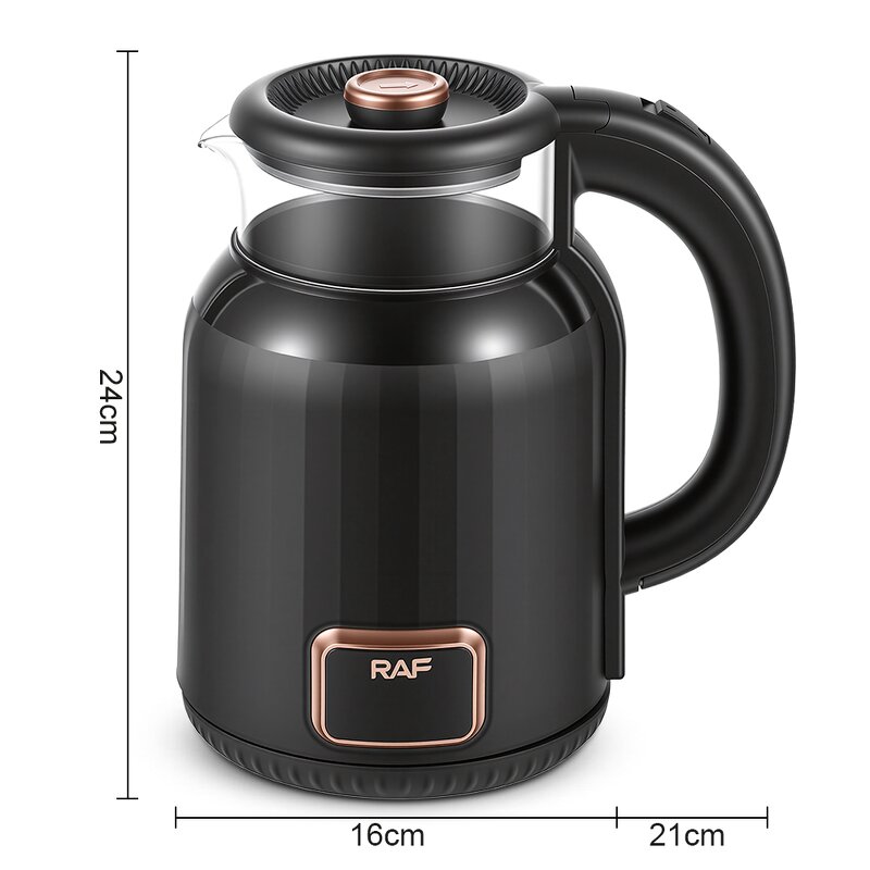 Electric Kettle Factory - OEM Custom Black Stainless Steel Fast Boil