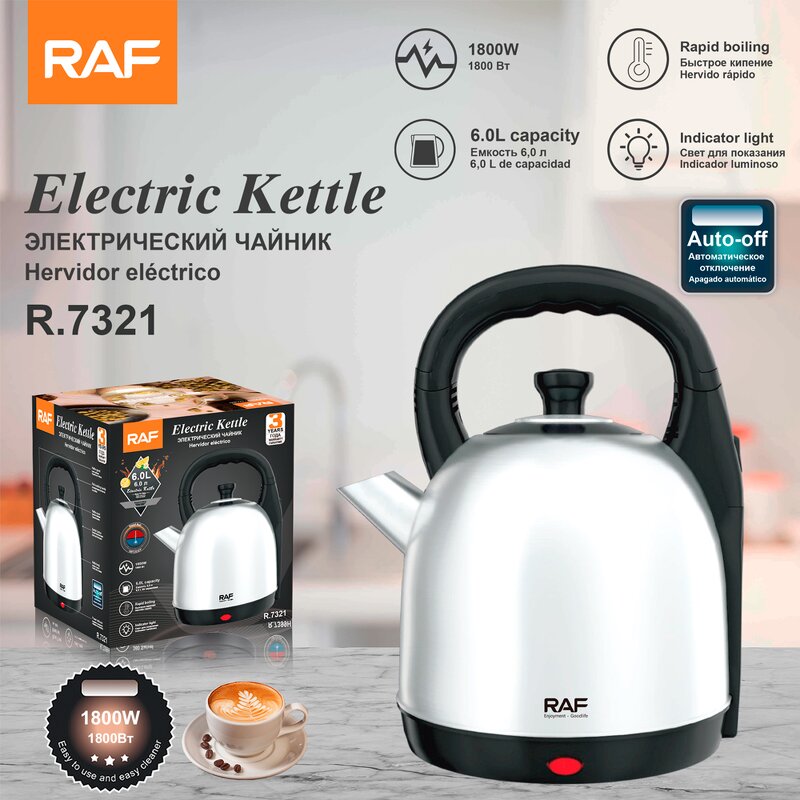 Electric Kettle Factory - OEM Custom 6L Stainless Steel Fast Boil