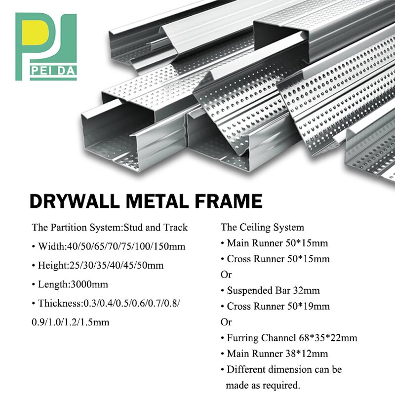 Metal Stud Profiles Factory - OEM Competitive Price Drywall Partition for Gypsum Board