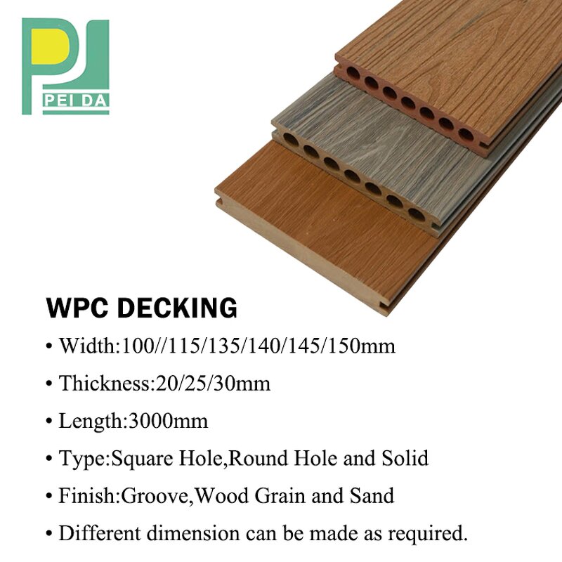 Wood Plastic Composite Factory - OEM Deck Boarding WPC for Kuwait