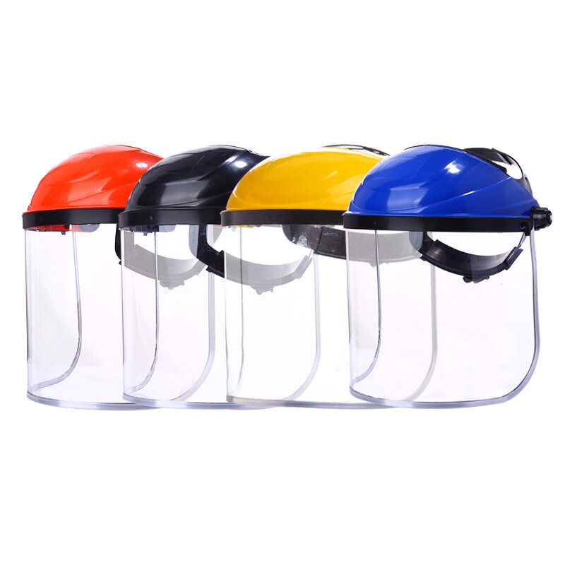 Transparent Mowing Cap Factory - OEM Construction Safety PVC with Aluminum Edging PC