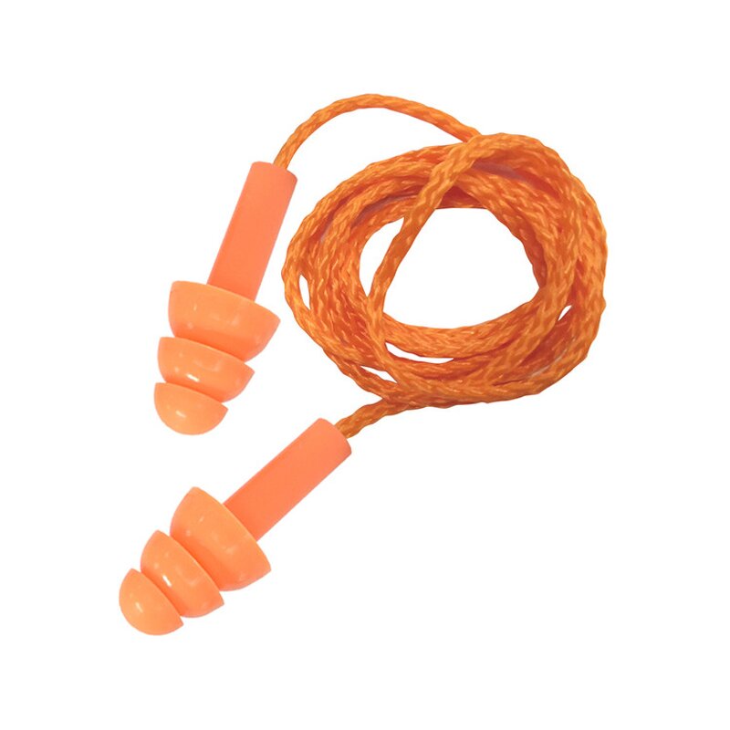 Disposable Earplugs Manufacturer - OEM Long-Lasting 25/30dB Bullet-type ABS Foam with Nylon