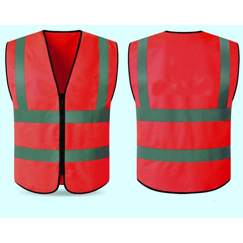 Reflective Safety Vest Factory - OEM Customized Polyester Hi Vis Zipper Closure Basic