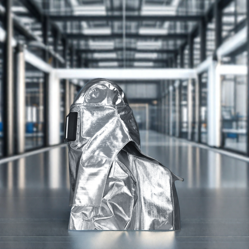 Aluminum Foil Hood Factory - OEM Blue Eagle AL1 1000-Degree Fire-Resistant Shoulder Cape