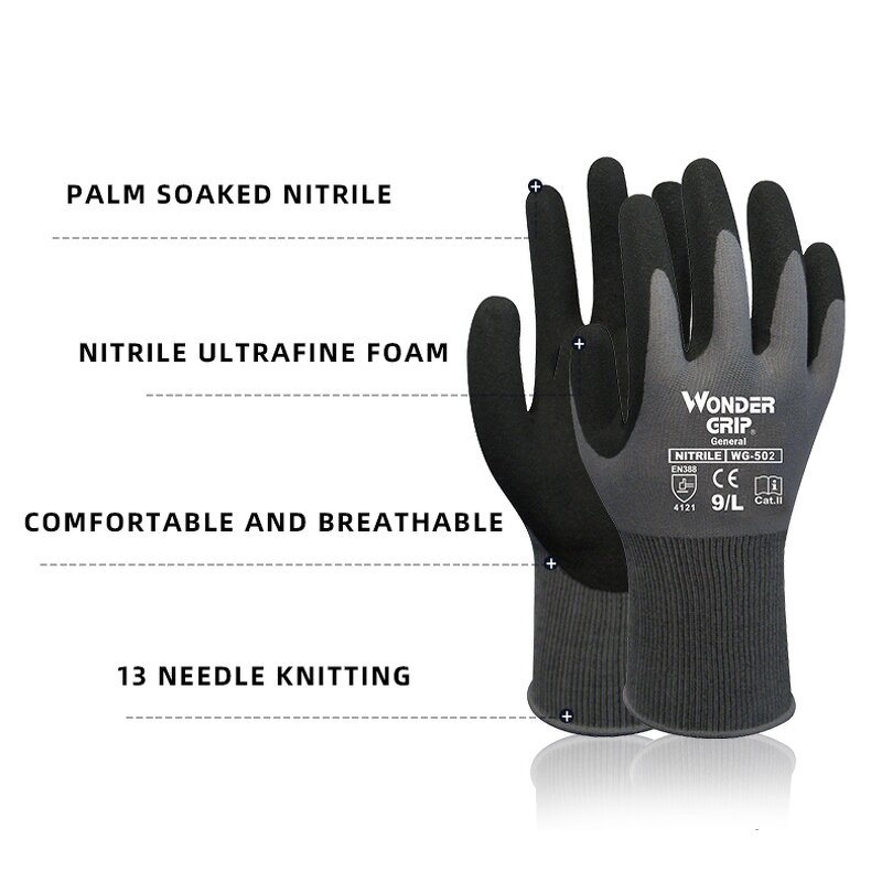 Polyester Nitrile Gloves Manufacturer - OEM Gray Latex High Performance Universal Breathable