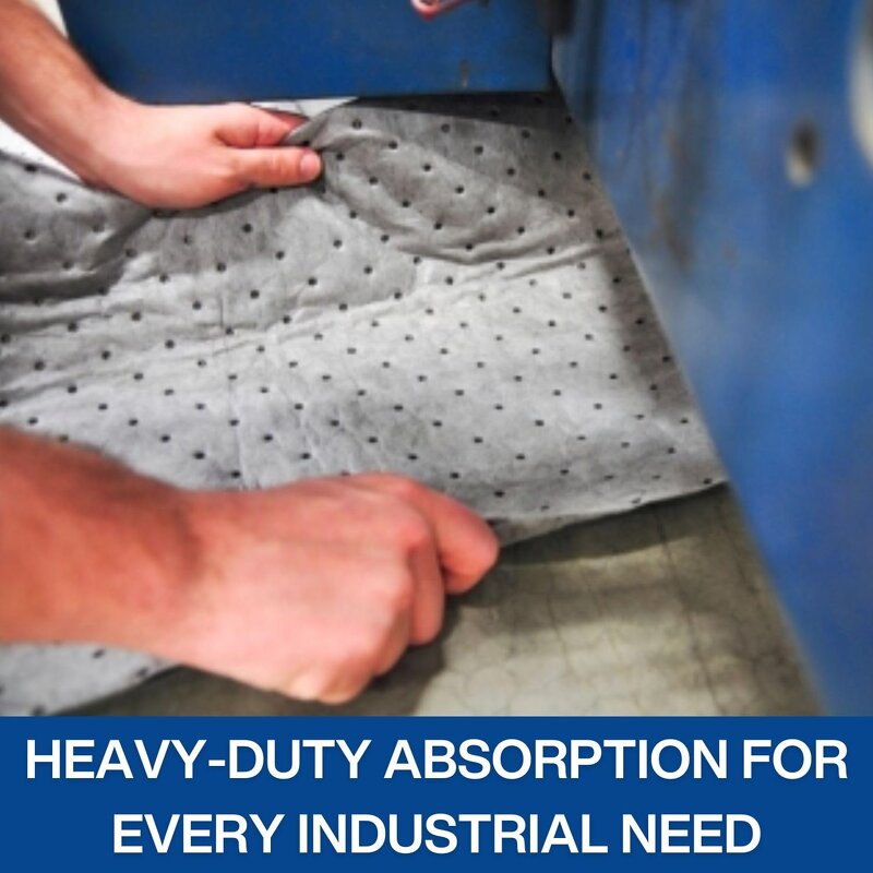 Oil Spill Absorbent Mats Manufacturer - OEM 200 Piece Box Grey Disposable Polypropylene Dimpled