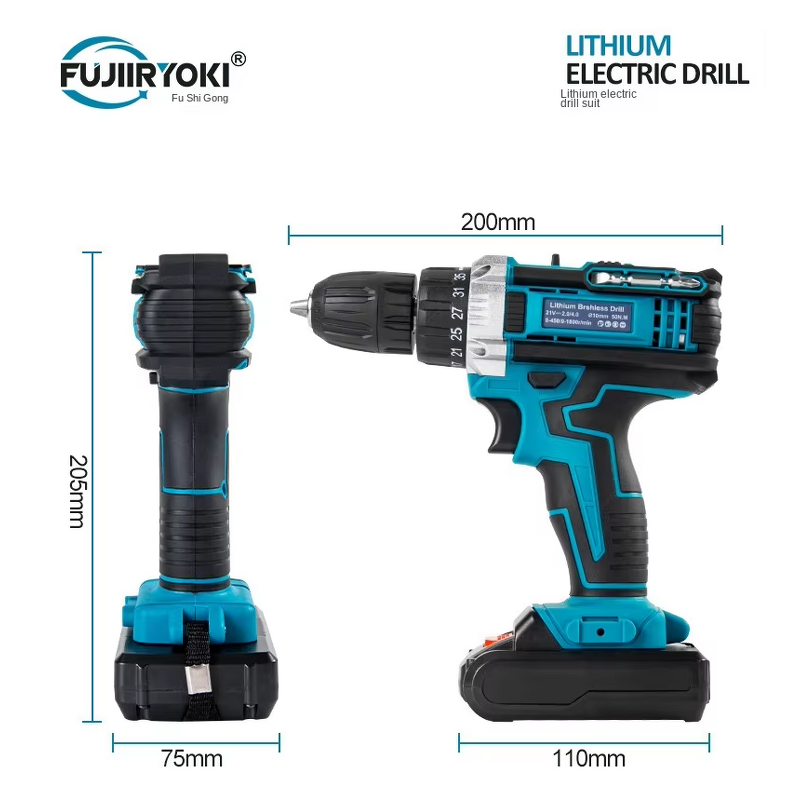 Cordless Drill Manufacturer - OEM Multifunctional 20V Lithium Battery Rechargeable Impact