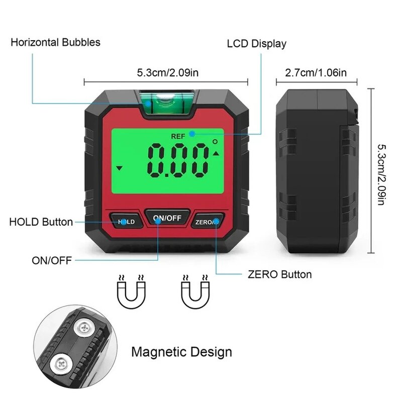 Digital Protractor Manufacturer - OEM Industrial Grade Plastic Angle Display Inclinometer