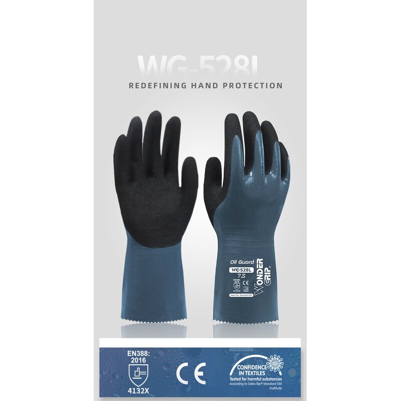 Oil Guard Gloves Manufacturer - OEM WG-528L Fireproof Anti-Cut Anti-Impact Anti-Static