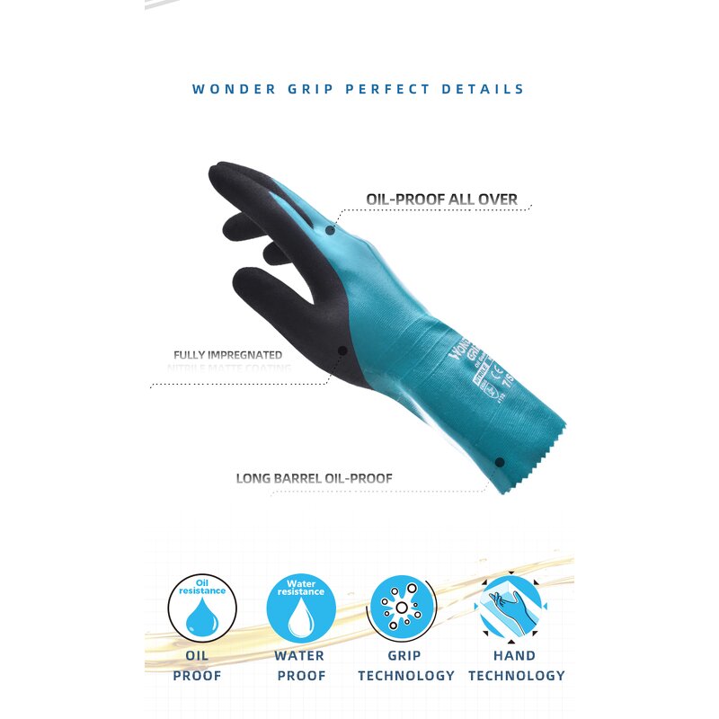 Oil Guard Gloves Manufacturer - OEM WG-528L Fireproof Anti-Cut Anti-Impact Anti-Static