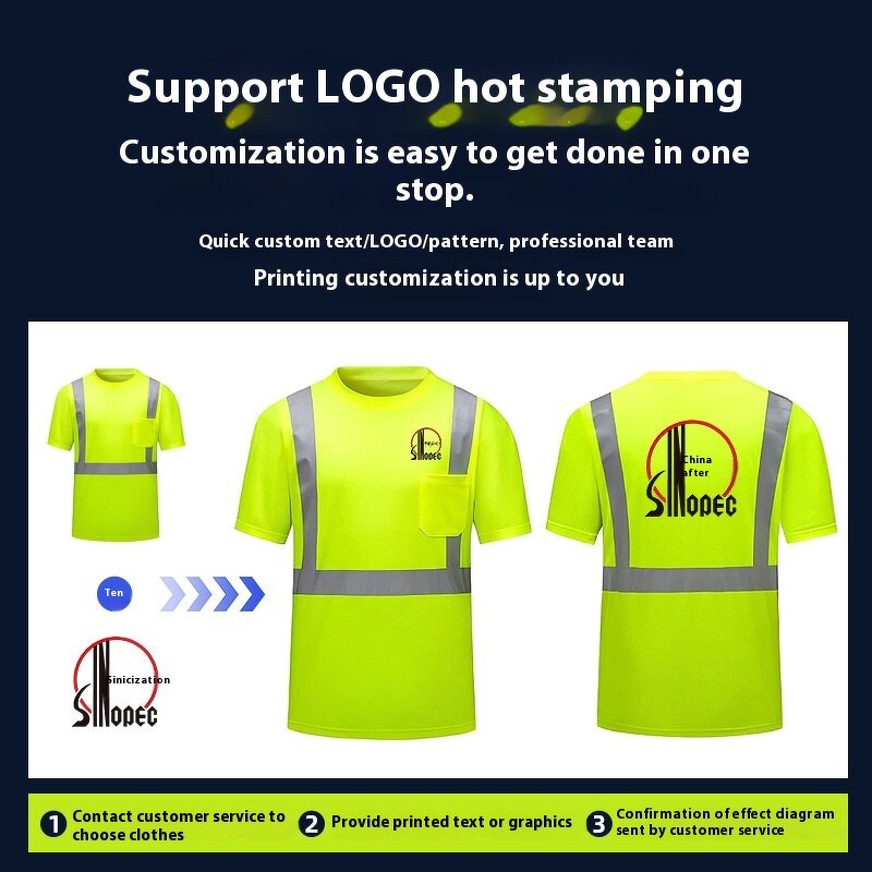 Reflective T-Shirt Manufacturer - OEM ANSI Factory Supply Fluorescent Green Breathable Bird's Eye