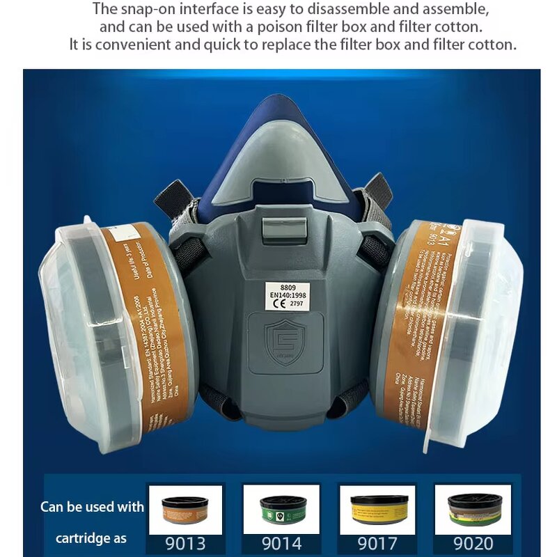 Silicone Respirator Factory - OEM CE Certified Premium Dual Inhalation Valves Reusable