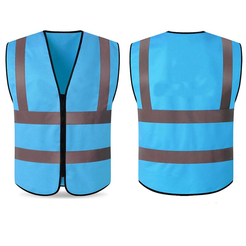 Reflective Safety Vest Factory - OEM Customized Polyester Hi Vis Zipper Closure Basic