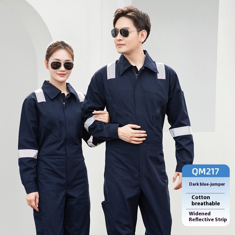 Safety Work Suit Factory - OEM Men's Customizable Cotton Coverall Reflective Protective
