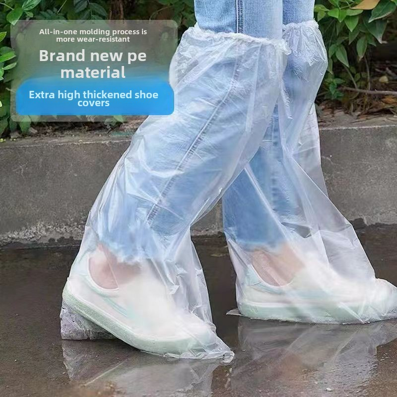 Shoe Covers Factory - OEM Disposable Thickened Waterproof Non-Slip Wear-Resistant High Boots