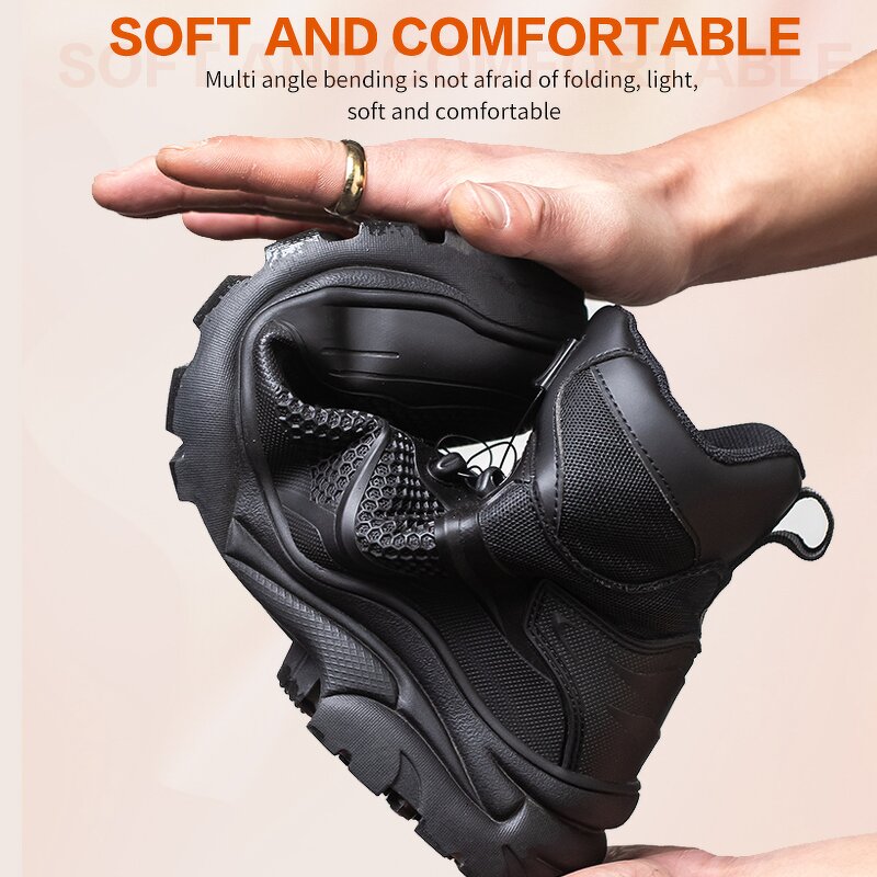 Safety Shoes Manufacturer - OEM Unisex High Quality Antislip PU Cotton Fabric Mesh