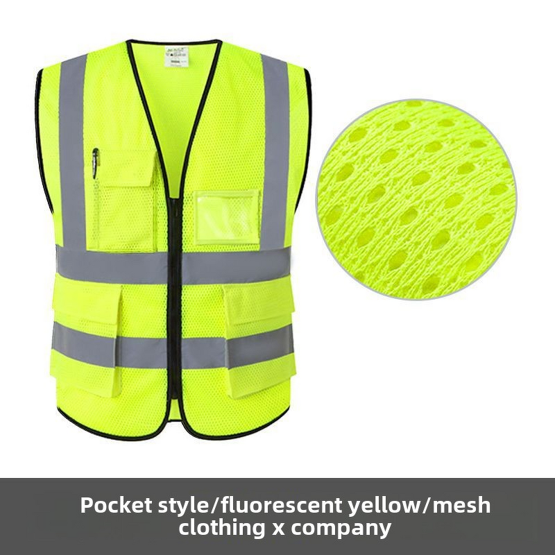 Construction Vest Manufacturer - OEM Customizable Plus Size Breathable Polyester Reflective