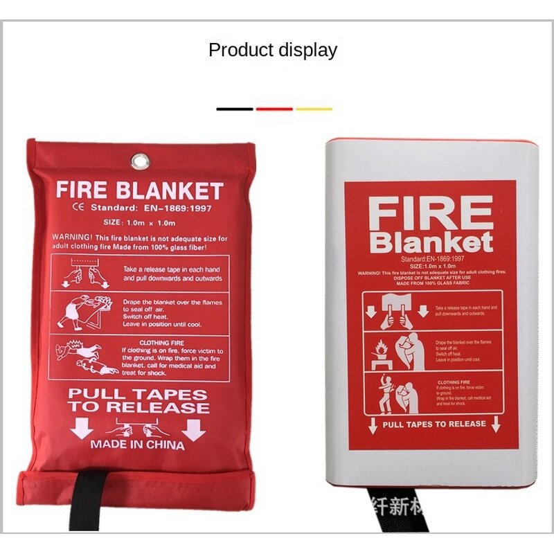 Fire Blanket Manufacturer - OEM Factory Sale Fiberglass with English Package