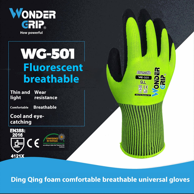 Garden Gloves Factory - OEM WG501 Anti-Slip Non-Slip Dipped Rubber Construction Site