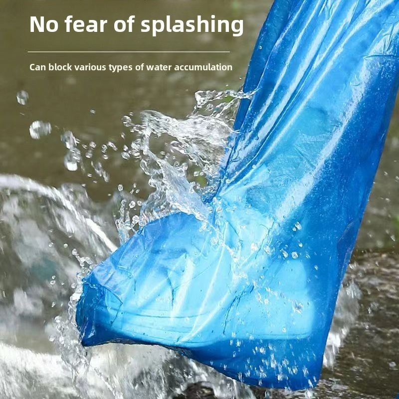 Shoe Covers Factory - OEM Disposable Thickened Waterproof Non-Slip Wear-Resistant High Boots