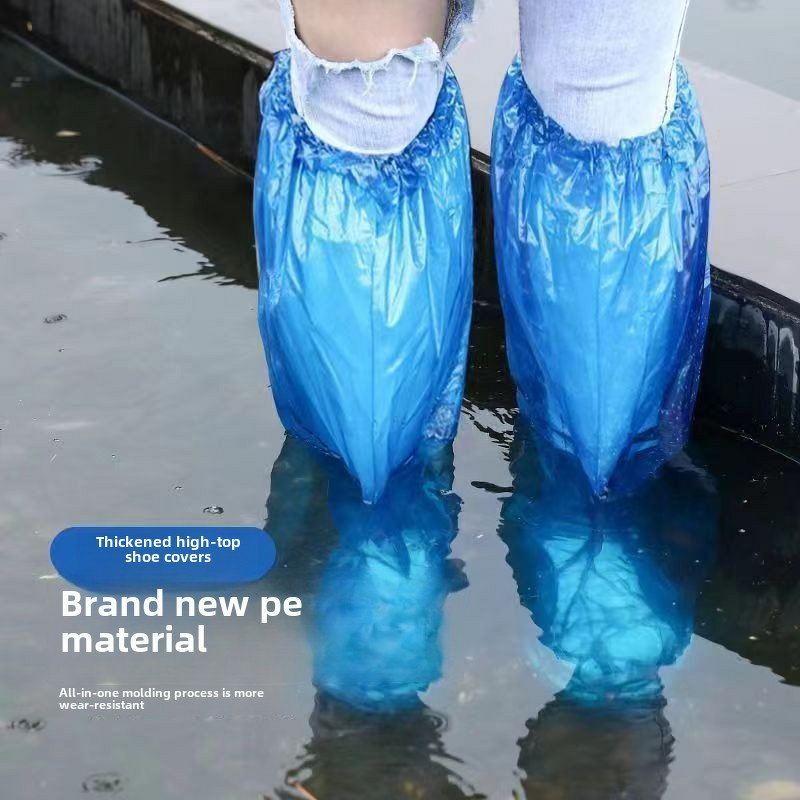 Shoe Covers Factory - OEM Disposable Thickened Waterproof Non-Slip Wear-Resistant High Boots