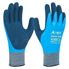 Work Safety Gloves Manufacturer - OEM Stretch Star Latex Frosted All-Immersion Waterproof