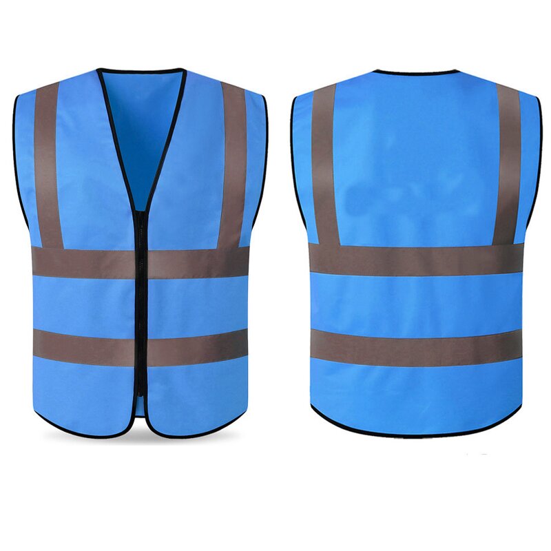 Reflective Safety Vest Factory - OEM Customized Polyester Hi Vis Zipper Closure Basic