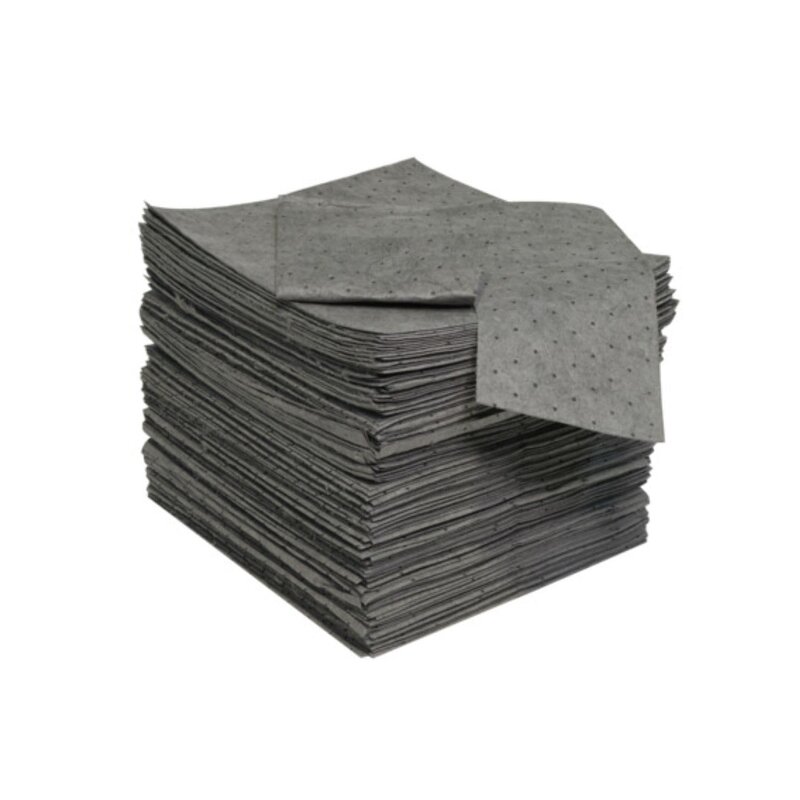 Oil Spill Absorbent Mats Manufacturer - OEM 200 Piece Box Grey Disposable Polypropylene Dimpled