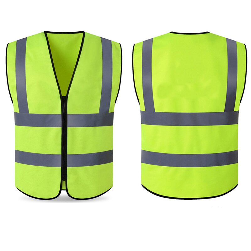 Reflective Safety Vest Factory - OEM Customized Polyester Hi Vis Zipper Closure Basic