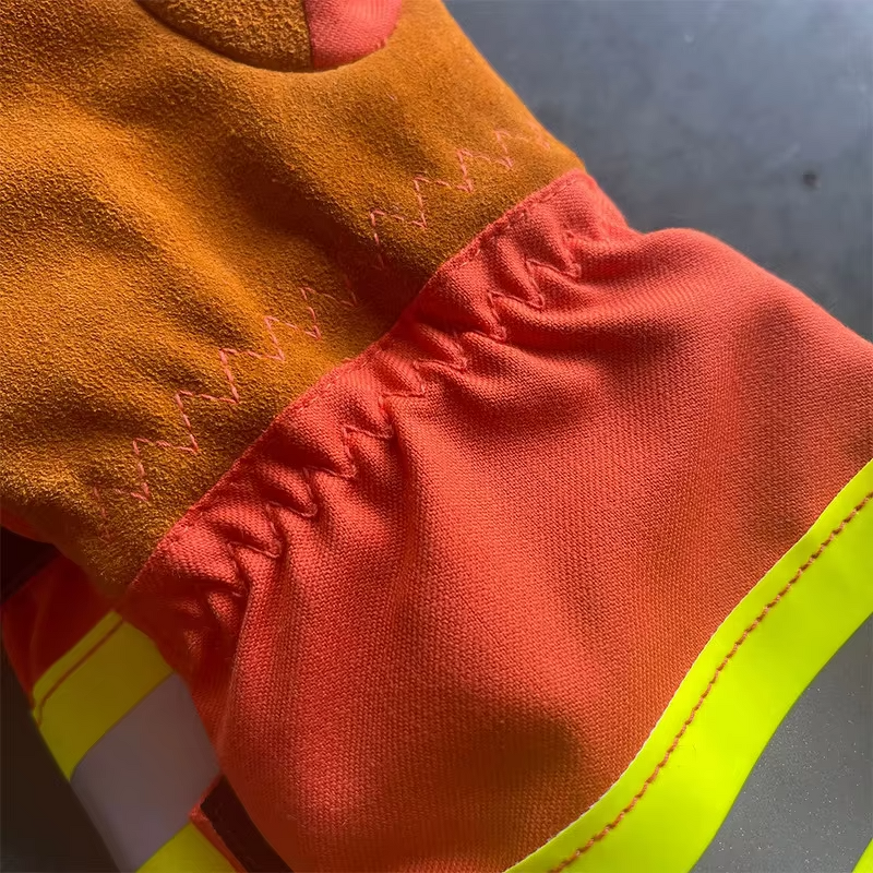 Fire Gloves Factory - OEM Custom Red Cowhide Rescue Gloves