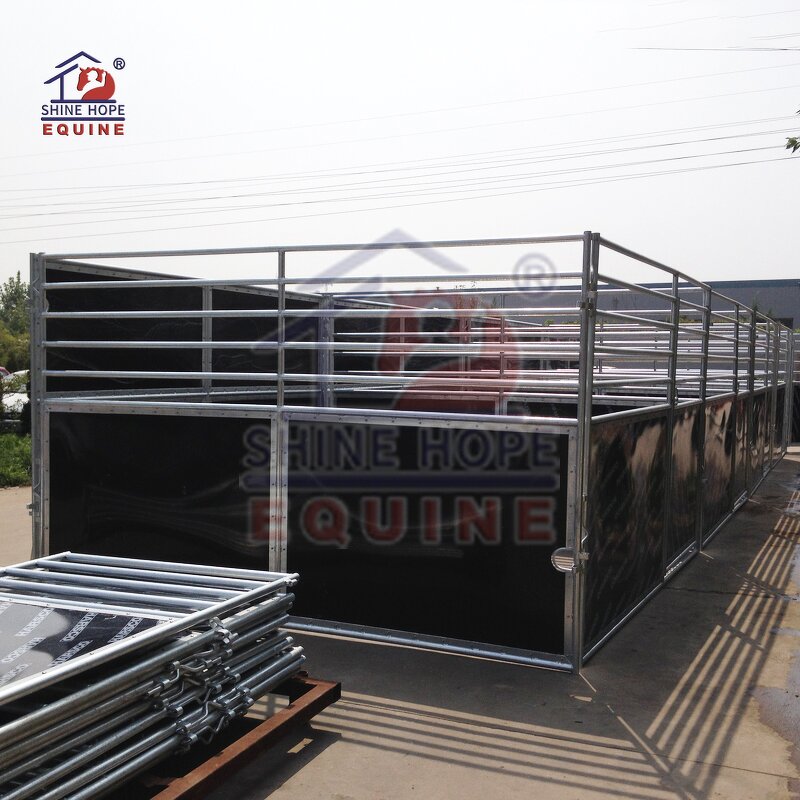 Portable Horse Stable Manufacturer - OEM Prefab Cheap Temporary Stalls with HDPE Panel