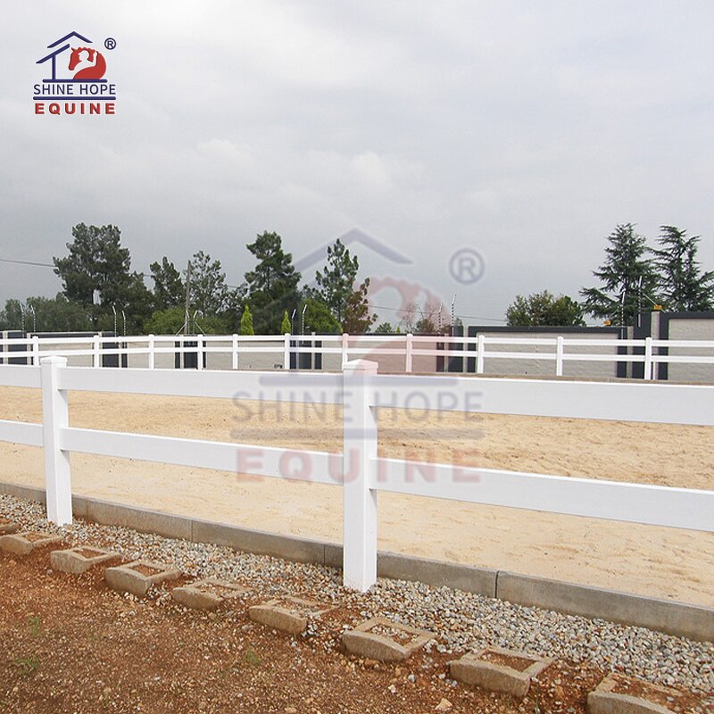 PVC Farm Fence Factory - OEM Heavy Duty 4 Rail for Horses Premium Vinyl