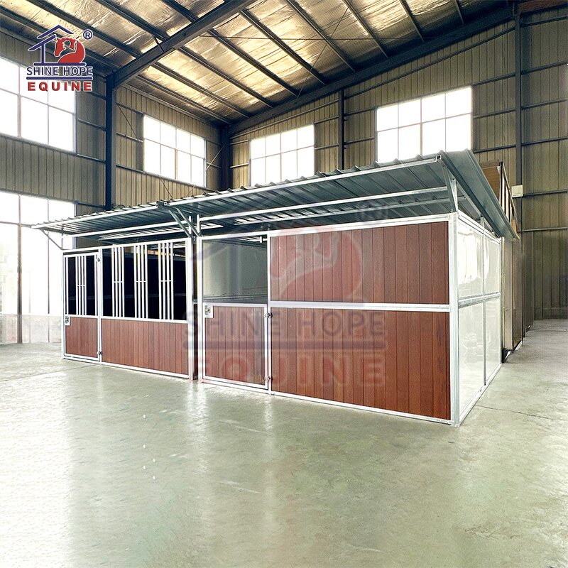 Wood Horse Shelter Factory - OEM Covered Horse Corral Portable Equine Housing