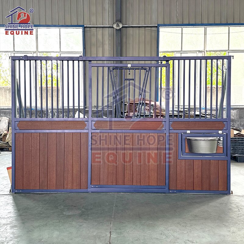 Horse Stall Manufacturer - OEM Luxury Bamboo with Rolling Feeder Racing Stables