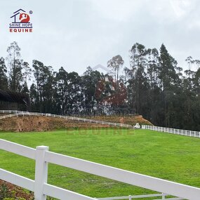 PVC Horse Fence Manufacturer - OEM 3-Rail UV Resistant White Vinyl Plastic Durable