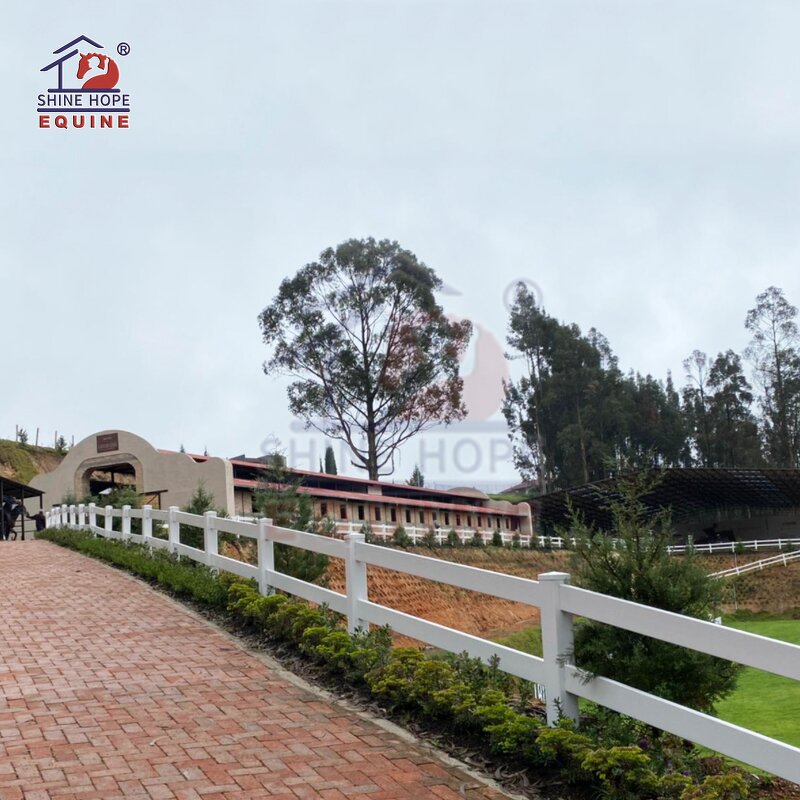 PVC Horse Fence Manufacturer - OEM 3-Rail UV Resistant White Vinyl Plastic Durable