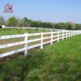 Vinyl Fence Panels Manufacturer - OEM 3 Rail PVC High Tensile Horse PVC Fencing